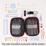 100PCS Multi-color Metal Crochet Hook Set Combination Knitting Needle Diy Wool Needle Colorful Single Head Sweater Needle Hook K