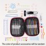 100PCS Multi-color Metal Crochet Hook Set Combination Knitting Needle Diy Wool Needle Colorful Single Head Sweater Needle Hook Knitting Tool Set