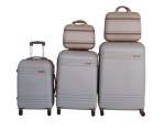Smte 5PIECE Travel Trolley Luggage Set-durable Lightweight Versatile Suitcases Gold With Keychain