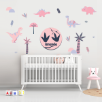 Dino World Scene - Pink