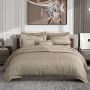 Luxury Long-staple Cotton Sateen Duvet Cover Set - Light Beige King 300TC