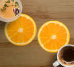 Modern Coaster Citrus Fruit Slice Design