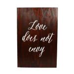 Dark Wood Signs Love Does NOTSIGNBOARD47 65CM