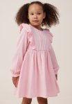 Cotton On Courtney Ruffle Long Sleeve Dress - Blush Pink