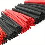 127pcs Black Red Heat Shrink Tubing 2:1 Assortment Polyolefin Tube Car Cable Sleeve Winding Wire Kit