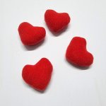 Plush Red Hearts - 4 Pack - Factory Plaza