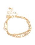 Goldair Gold Plated Cubic Zirconia Bezel Stone Bracelets 3-PACK