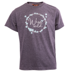 WBG069 Grey Melange Daisy Wreath Girls Tee S23 - 7 To 8
