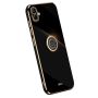 Gold Electroplated Phone Case With Ring Holder For Samsung Galaxy A04 4G