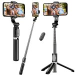 40" Cell Phone Selfie Stick Tripod Extendable Selfie Stick ALL-IN-1 Smartphone Tripod Stand With Wireless Remote 360ROTATION For