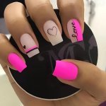 24PCS Matte Medium Square Fake Nails Rose Red Press On Nails With Love Heart Design Sweet False Nails For Women Girls - Daily Da