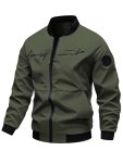 Casual Contrast Collar Design Men's Long Sleeve Zip Up Sports Jacket With Zip Pockets Men's Spring Fall Outwear As Gifts