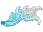 Parts Wave Rounded Wing Shaped With Bar Flame With Marbled Glitter Trans-clear Pattern 18394PB02