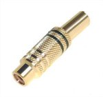 RCA Female Socket Gold Plated - Red Stripes