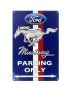 - Ford Mustang Parking - Blue - Retro Vintage Metal Wall Plate