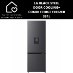 LG Black Steel Door Cooling+ Combi Fridge Freezer - 331L