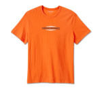 Men’s Stacked Bar & Shield Slub Tee – Harley Orange