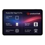 Packard Bell Targa F13 Pro 13.34" Touch 128GB Storage 8GB RAM Wifi lte + Tablet Plus Folio Cover