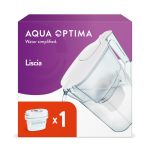 Optima Water Jug With 30 Day Filter Plastic White 2.5L "liscia
