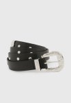 Black Western Buckle Stud Detail Belt - Black