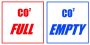 CO2 Full CO2 Empty 19X19CM SIGN-10 Pack.
