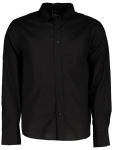Men's Black Long Sleeve Button-up Shirt - M Black