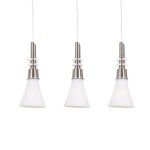 Rita Metal And Glass Trio Pendant Light