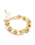 Goldair Gold Plated Round Knot Link Bracelet