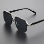 Sports Style Hiking Glasses Polycarbonate Lens Zinc Alloy Half Frame Fashionable Square Eyewear For Men And Women