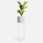 Emerging Creatives Drum Plant Stand - Clay Grey
