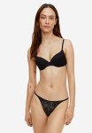 3-PACK Lace Thong Briefs - Black