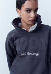Oversized Motif-detail Hoodie - Grey Multi