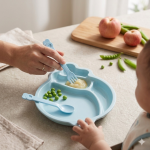 Divided Plate & Cup Set With Utensils