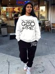Letter Print Two-piece Set Casual Long Sleeve Sweatshirt & Drawstring Sweatpants Outfits Women's Clothing