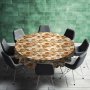 Toffee Cream Round Tablecloth