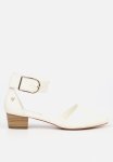 Sling 7 Block Heel - White