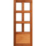 Swartland Door-horizontal Slatted With Full Glass Top