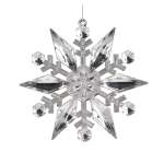 Snowflake Hanging Acrylic 11.5X1.2X11.5CM Silver