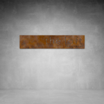 Business Sign D01 - 1000 X 250 Rust Coat Warm White