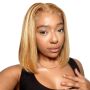 12 Double Drawn Frontal Piano Wig-short Straight Bob Full Lace Wig