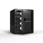 Steel 45CM Biom Fingerprint H Touch Screen Alarmed Security Safe - Black