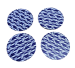 Set Of 4 Wooden Coasters - 3D Abstract Lines