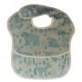 4AKID Waterproof Baby Bib With Crumb Catcher - Assorted Designs - Blue Forest Animals