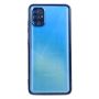 Minimalist Clear Phone Case With Blue Rim For Samsung A51 - Transparent