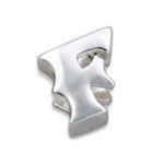 A3 - 925 Sterling Silver A-z Letter Initial European Charm Bead - F