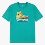 Converse Boys Graphic Print Sneaker T-Shirt In Green - Green XL