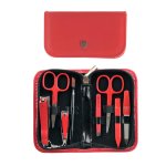 Manicure Set 8X Red Nail Tools In Red Case Bl 9204MC Red