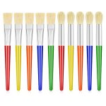 10PCS Paint Brushes For Kids Anezus Kids Paint Brushes Toddler Large Chubby Brushes Round And Flat Preschool Painting Brushes Fo