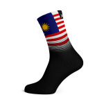Malaysia Flag Socks - Large Black