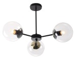 Clover Chandelier 3 Light Black Or Chrome - Chrome